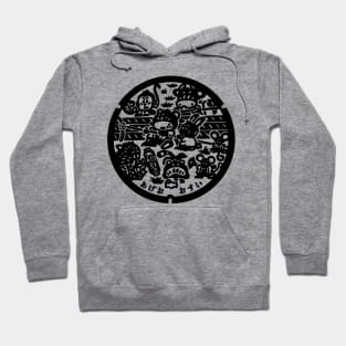 Ageo Drain Cover - Japan - Front print Hoodie